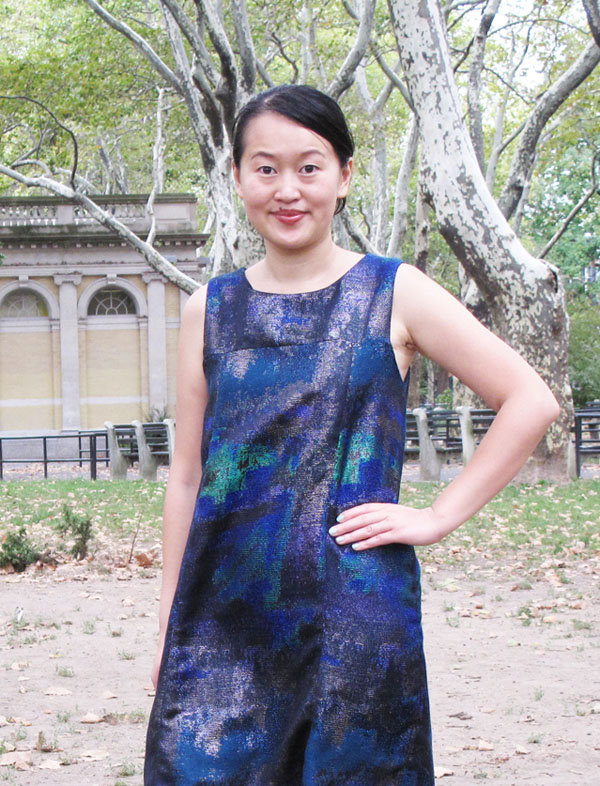 Jamie Lau Designs Metallic A-line Tent Dress