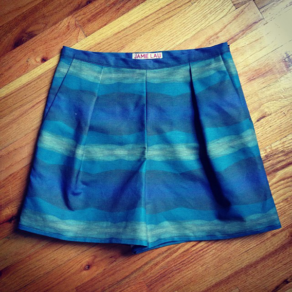 Jamie Lau Designs Blue Gradient Resort Shorts