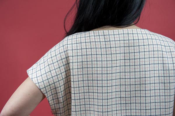 Jamie Lau Designs Windowpane Pleated Top 2