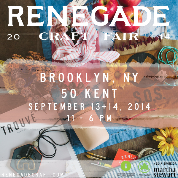 Renegade Craft Fair 2014 Brooklyn September Market