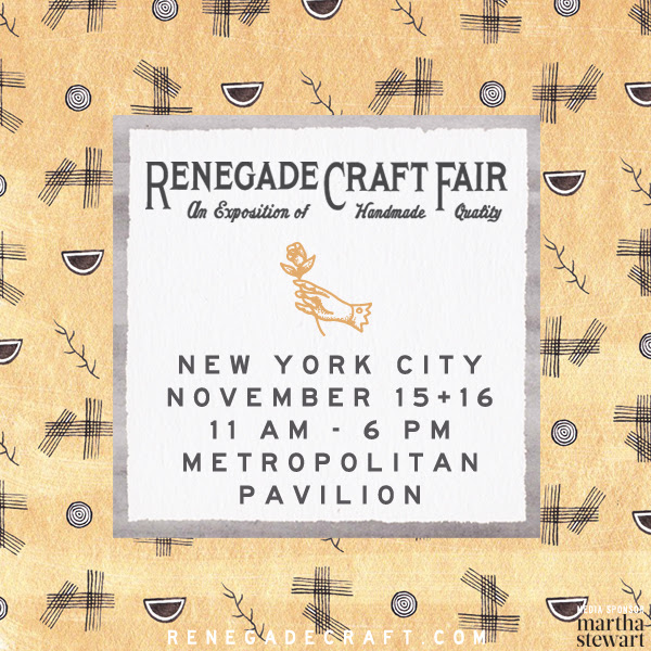 Renegade Craft Fair 2014 New York November Market